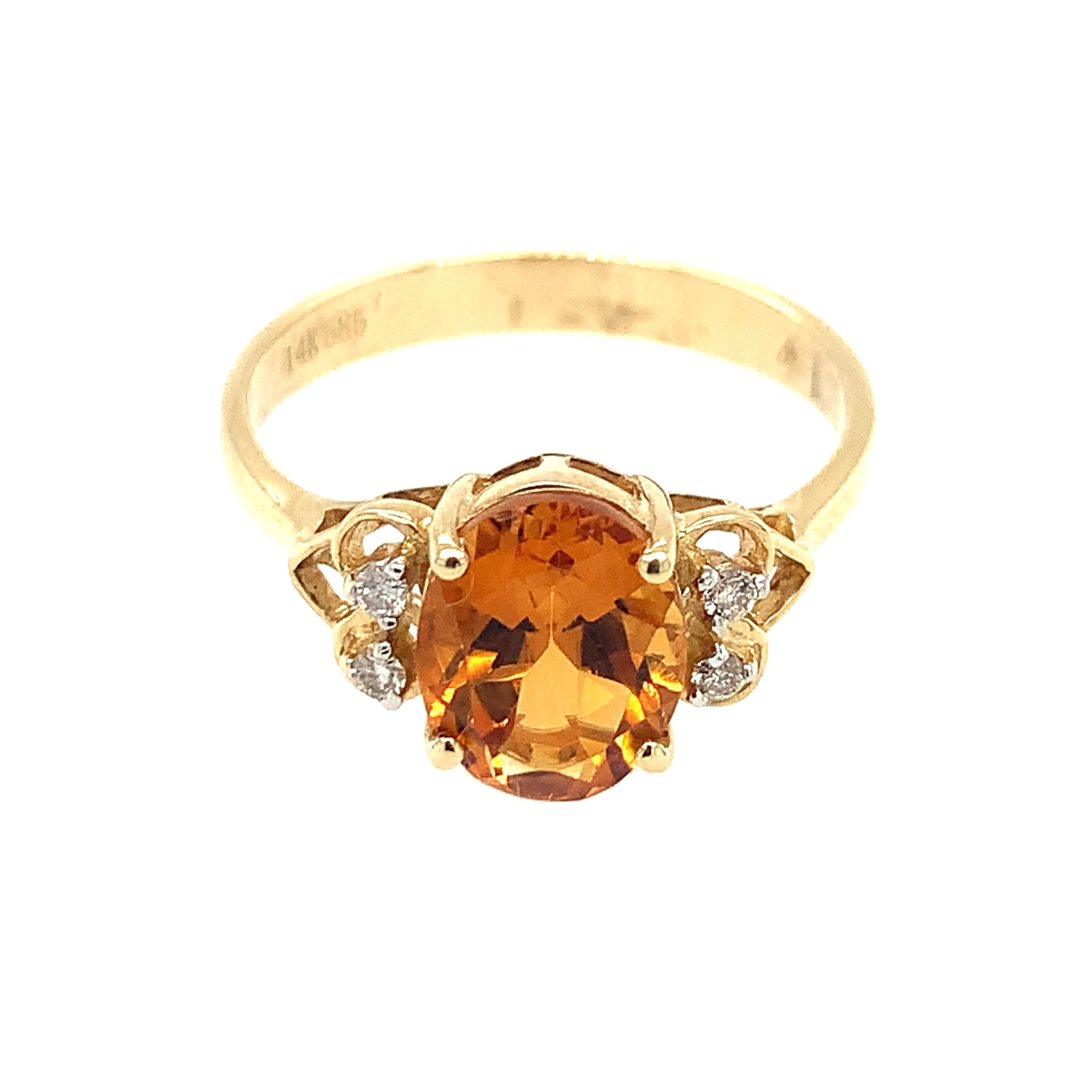 Yellow Gold Citrine Ring