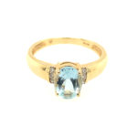 Yellow Gold Aquamarine Ring