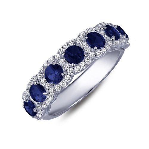 Lafonn Created-Sapphire Fashion Band with Simulated Diamond Accents