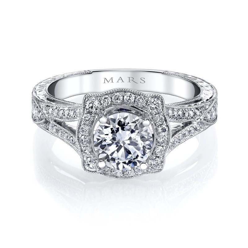 Diamond Semi-mount Engagement Ring