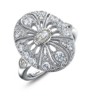 Art Deco Inspired Oval Fashion Ring