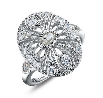 Art Deco Inspired Oval Fashion Ring