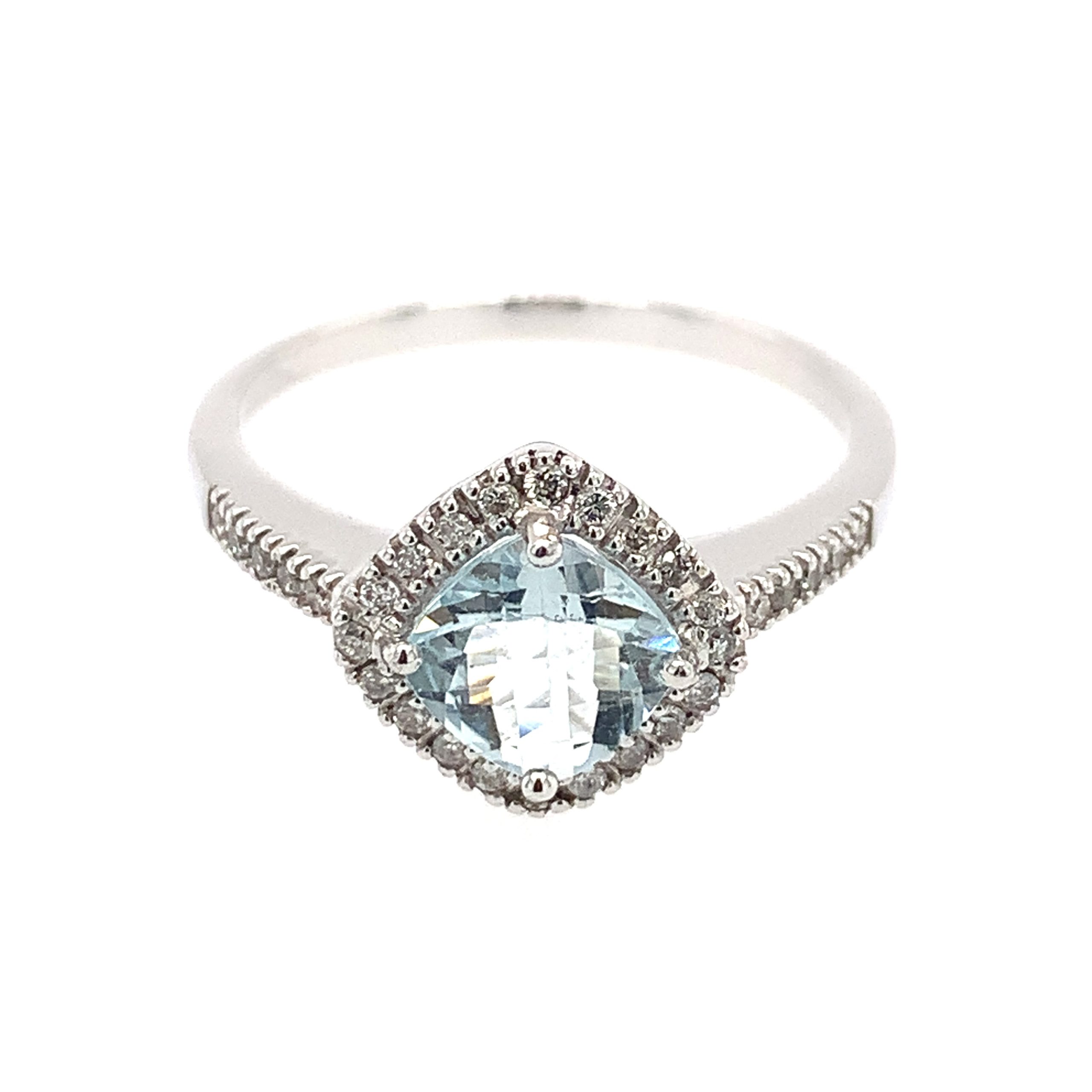 White Gold Aquamarine Ring