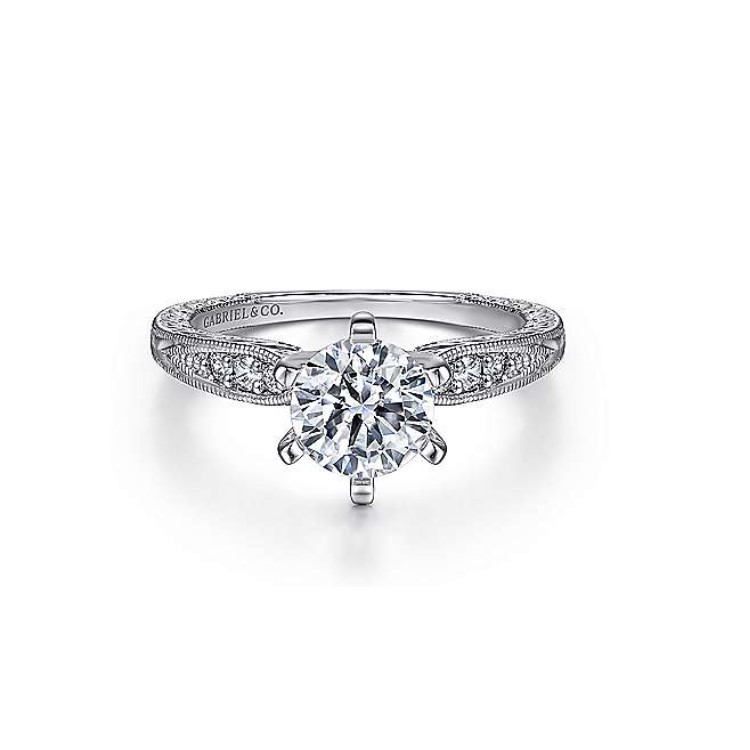 Diamond Semi-mount Engagement Ring