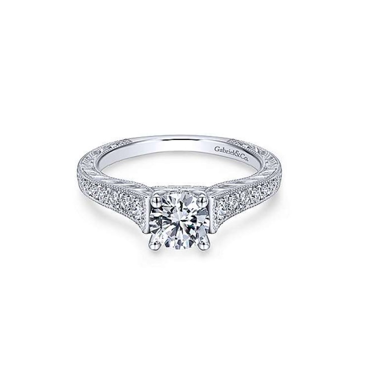 Diamond Semi-mount Engagement Ring