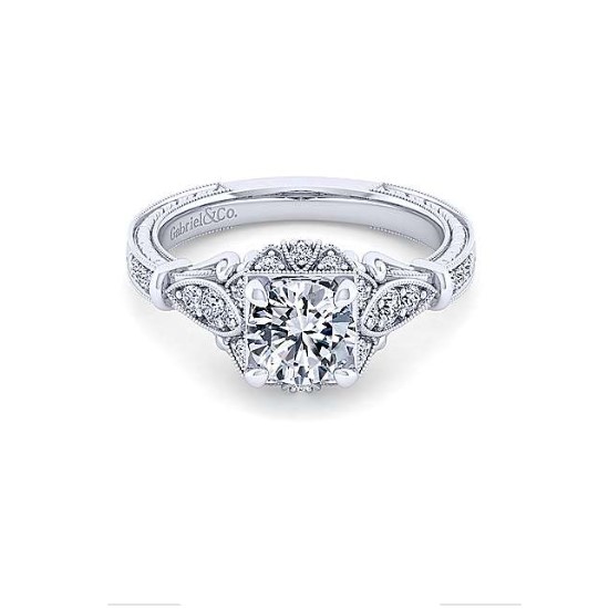 Diamond Semi-mount Engagement Ring