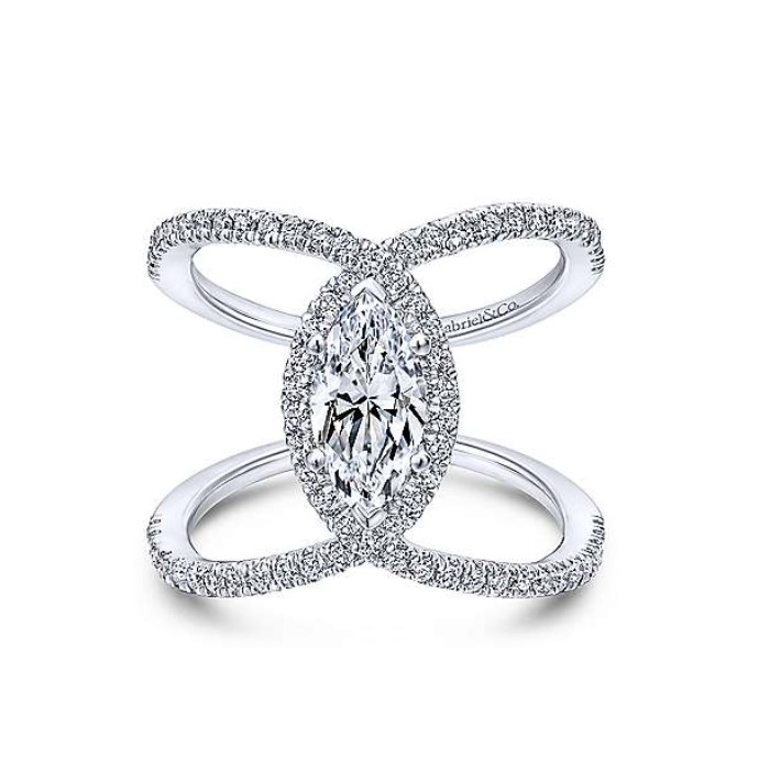 Diamond Semi-mount Engagement Ring