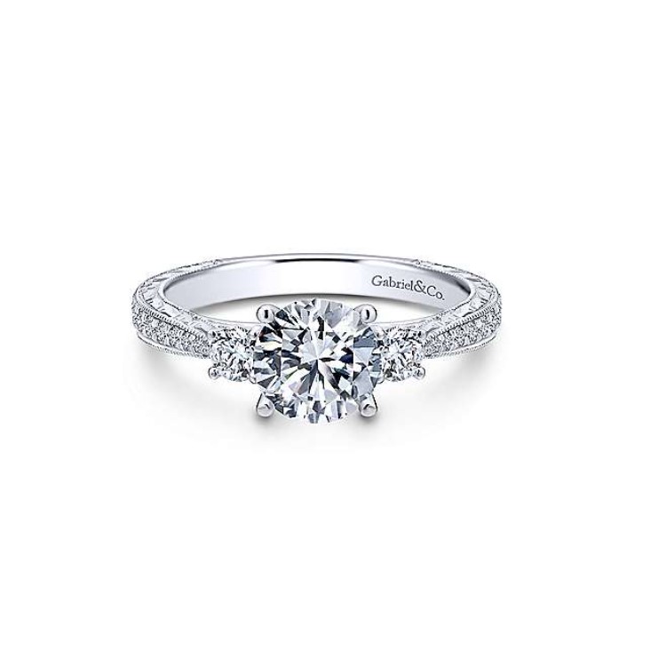 Diamond Semi-mount Engagement Ring