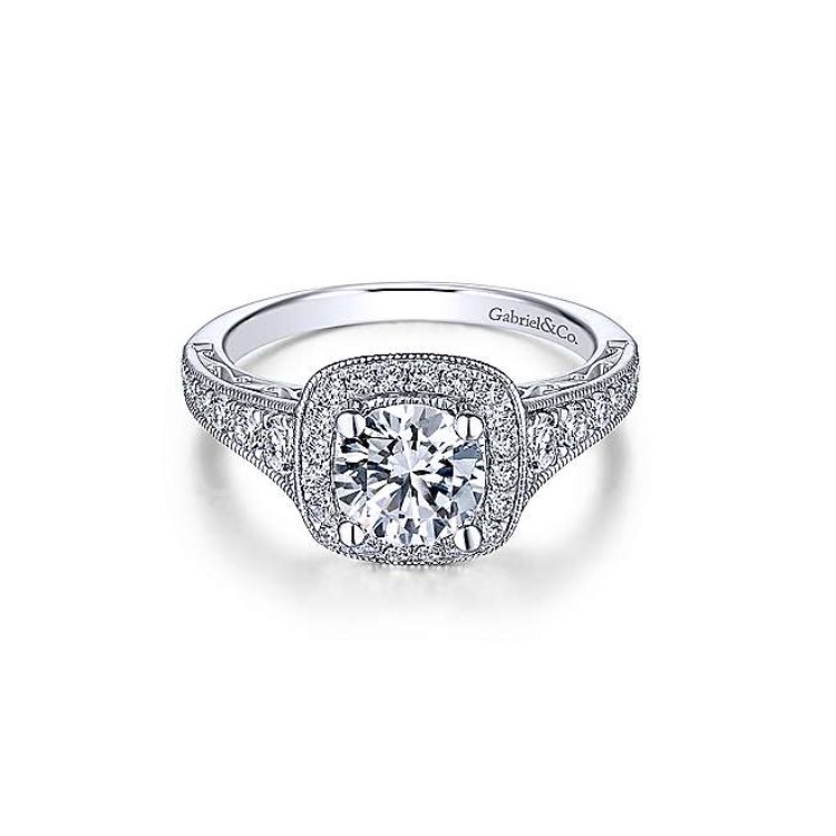 Diamond Semi-mount Engagement Ring