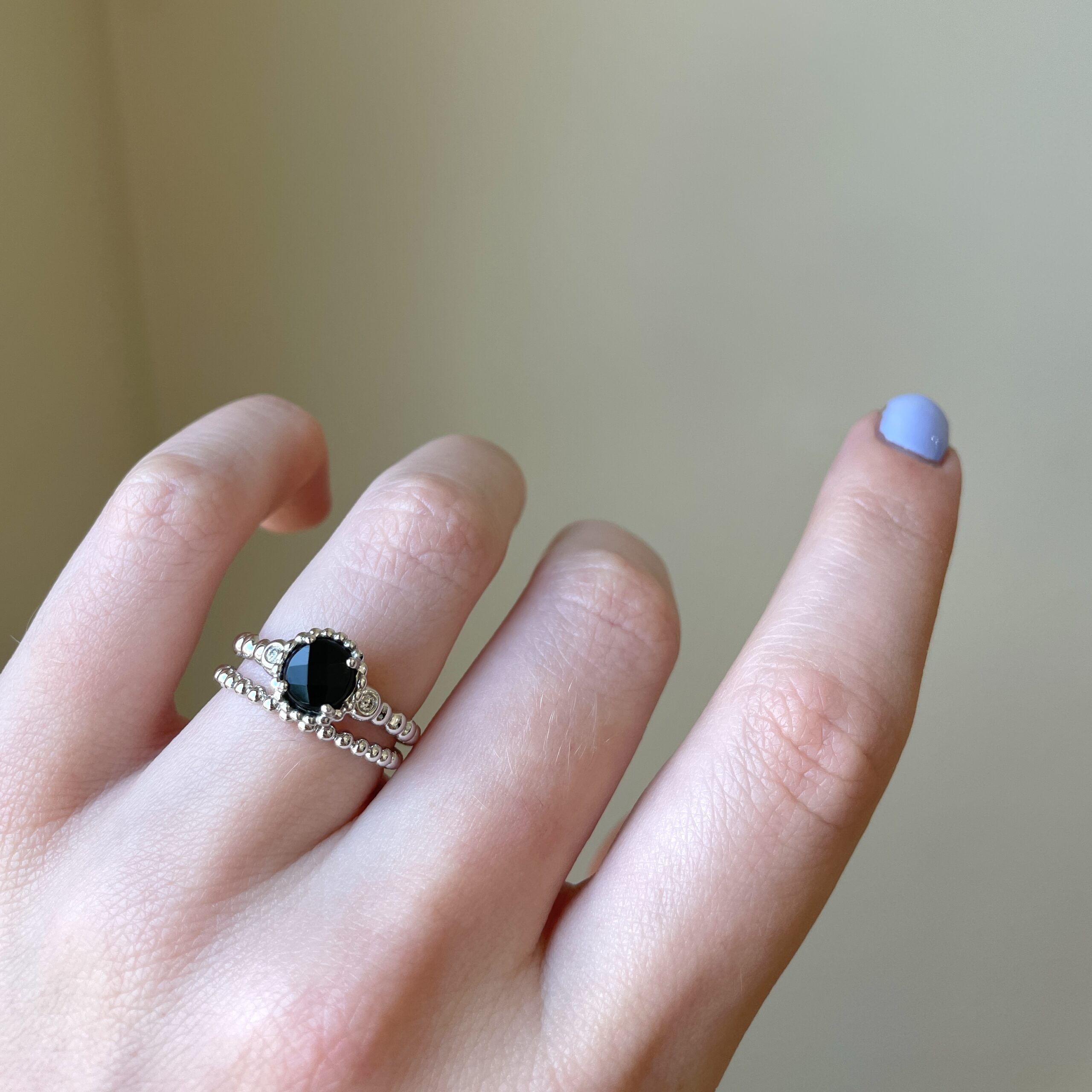 White Gold Onyx Ring