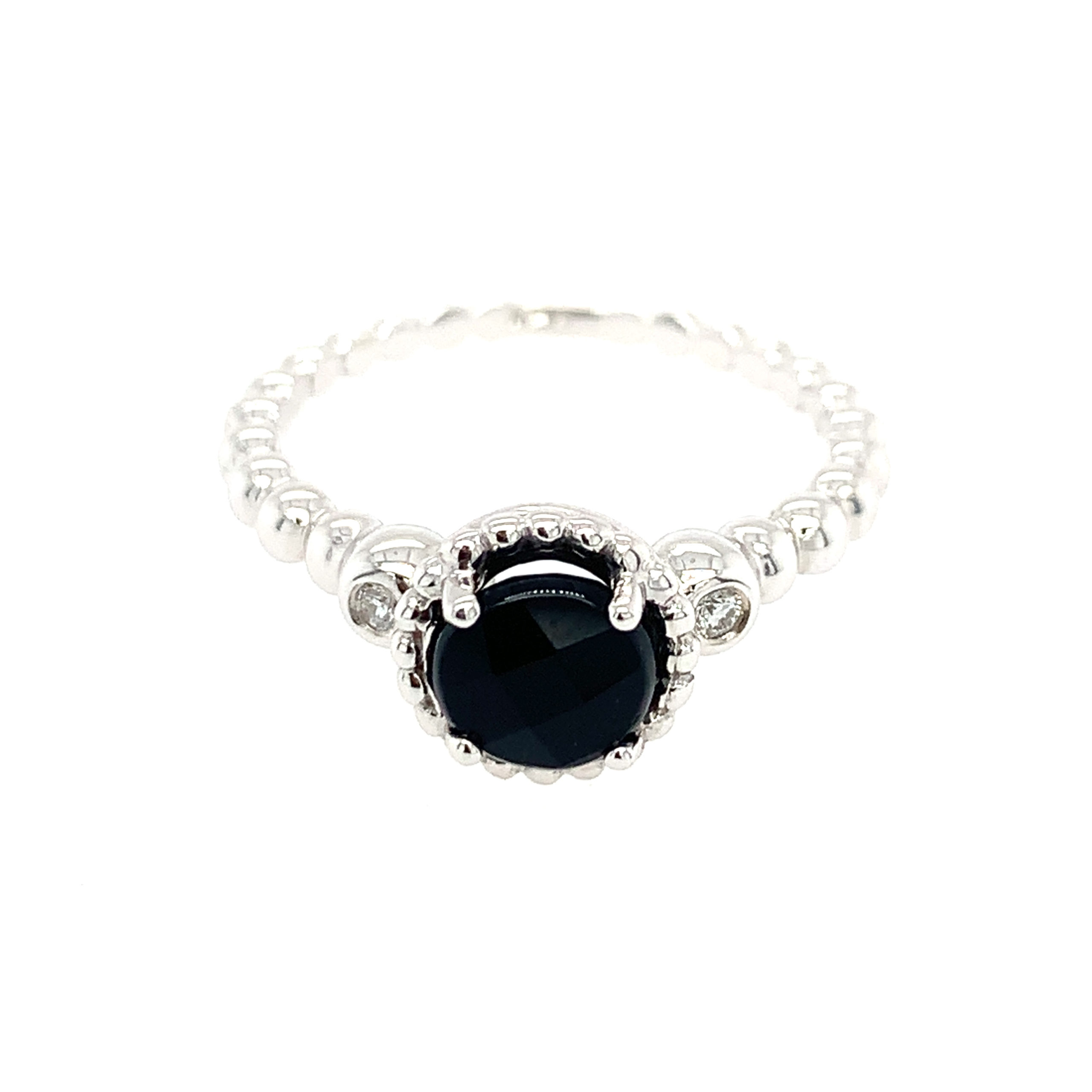 White Gold Onyx Ring