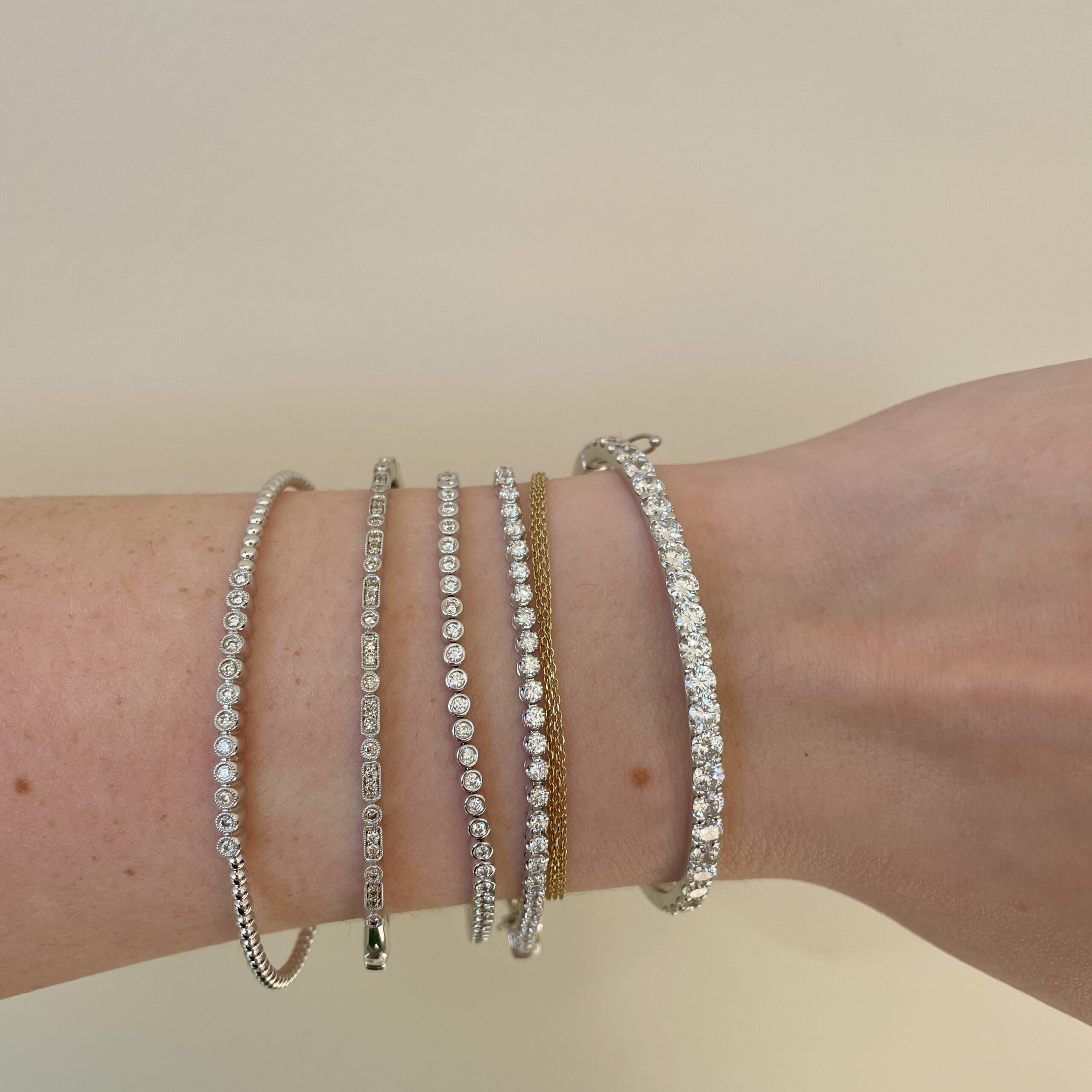 White Gold Diamond Bangle