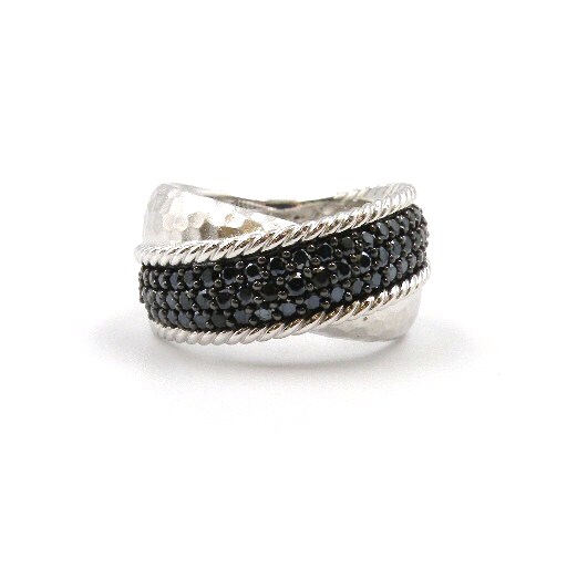 Sterling Silver Black Spinel Ring