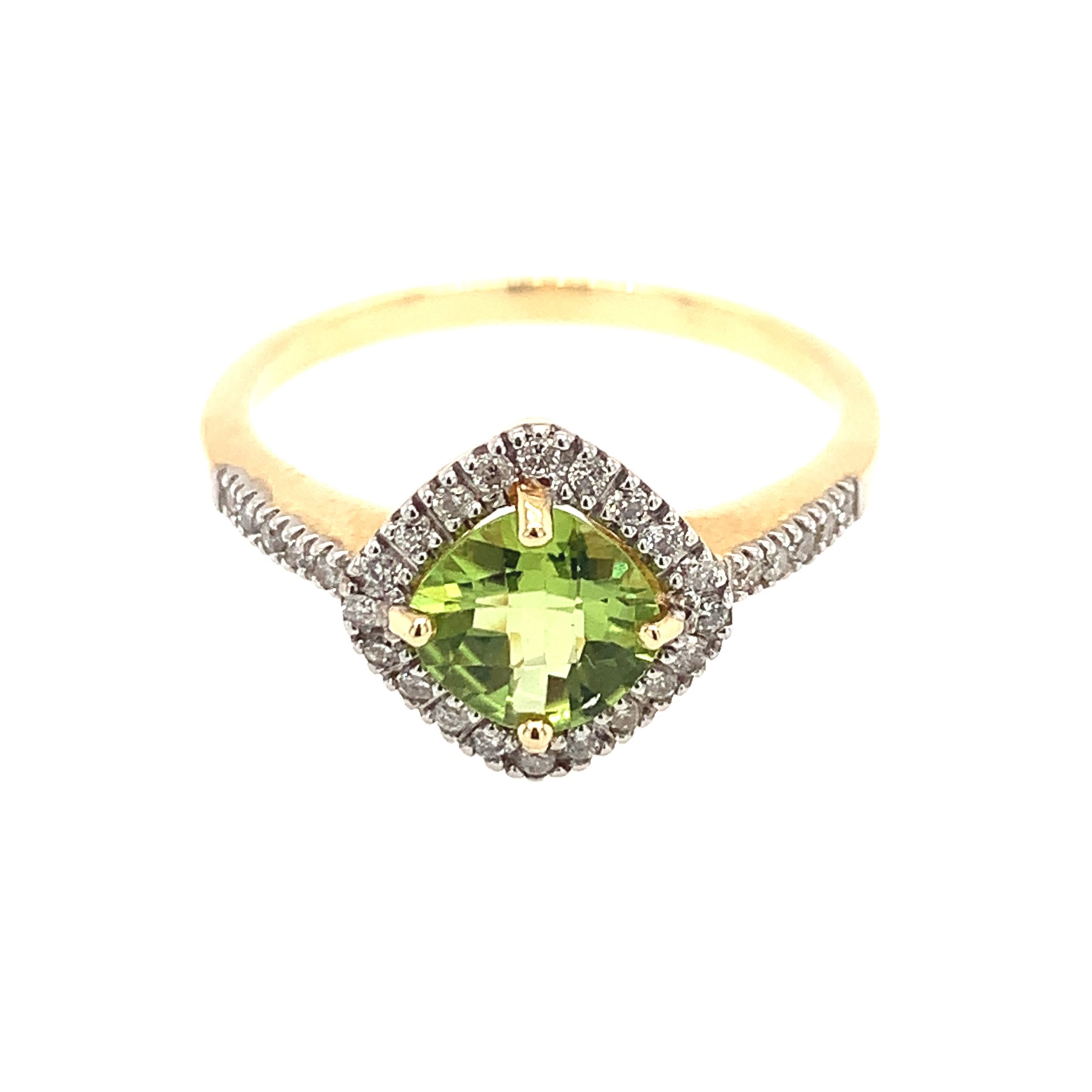 Yellow Gold Peridot Ring