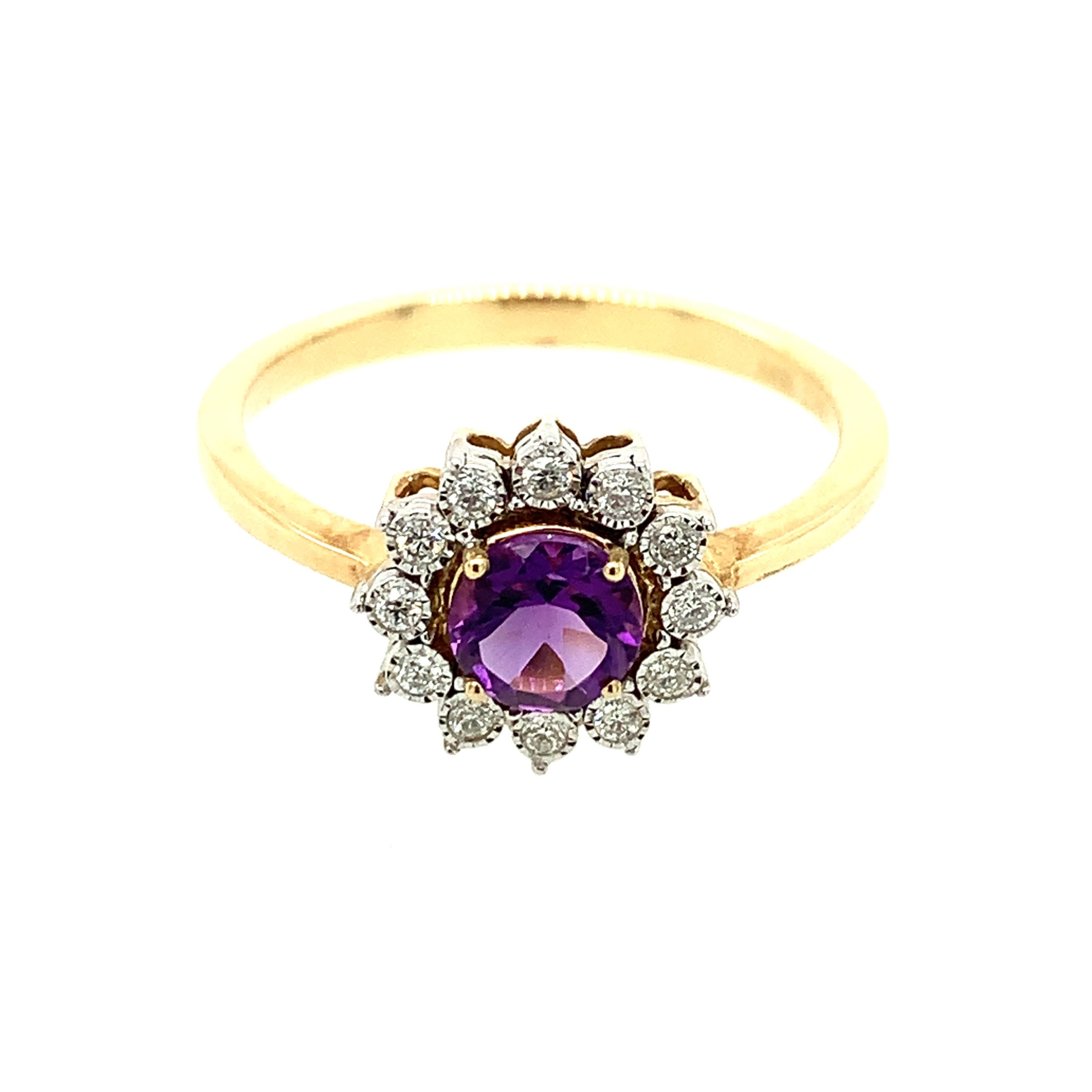 Yellow Gold Amethyst Ring