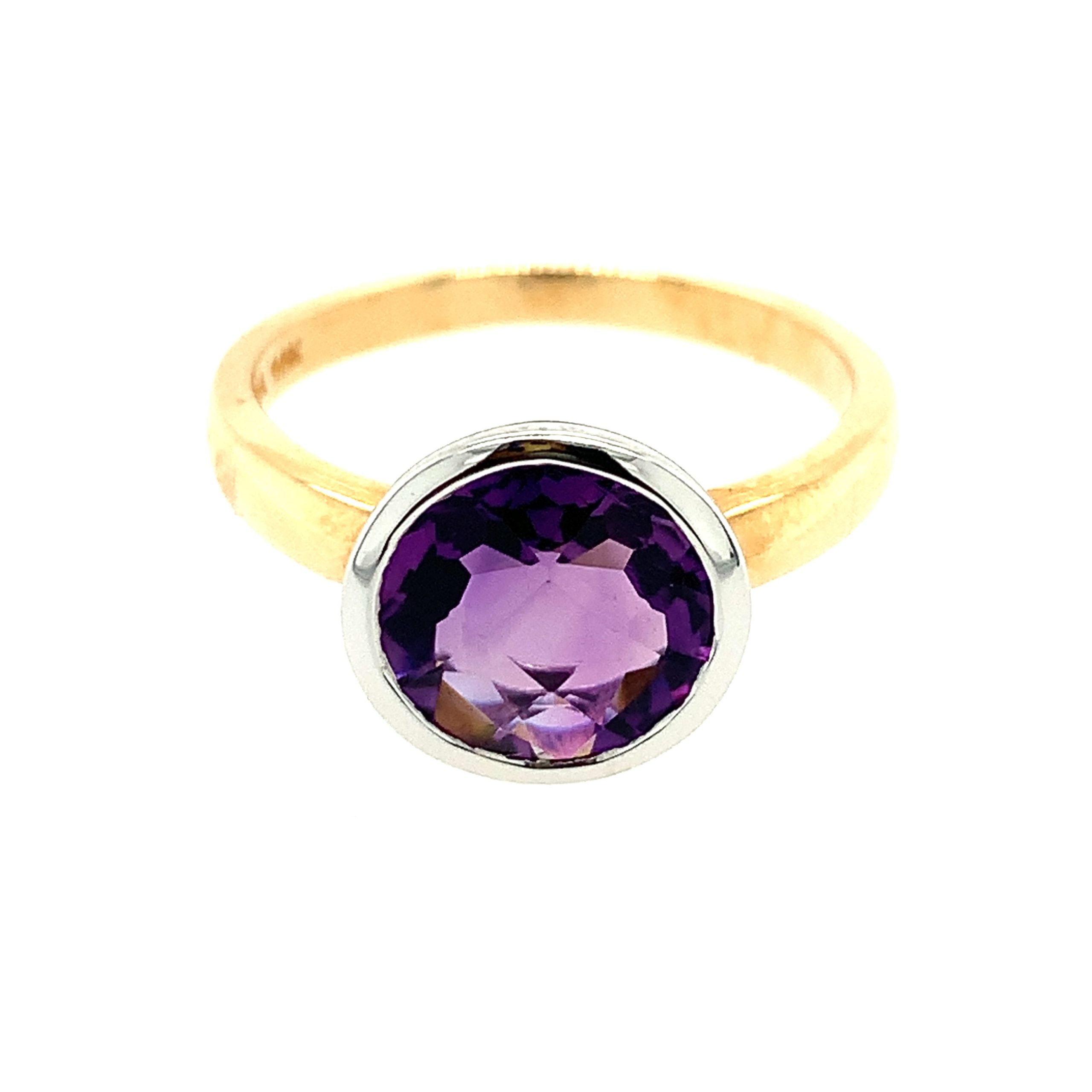 Two-Tone Amethyst Ring