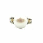 Sterling Silver Button Pearl Ring