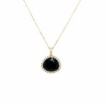 Rose Gold Onyx Pendant Necklace