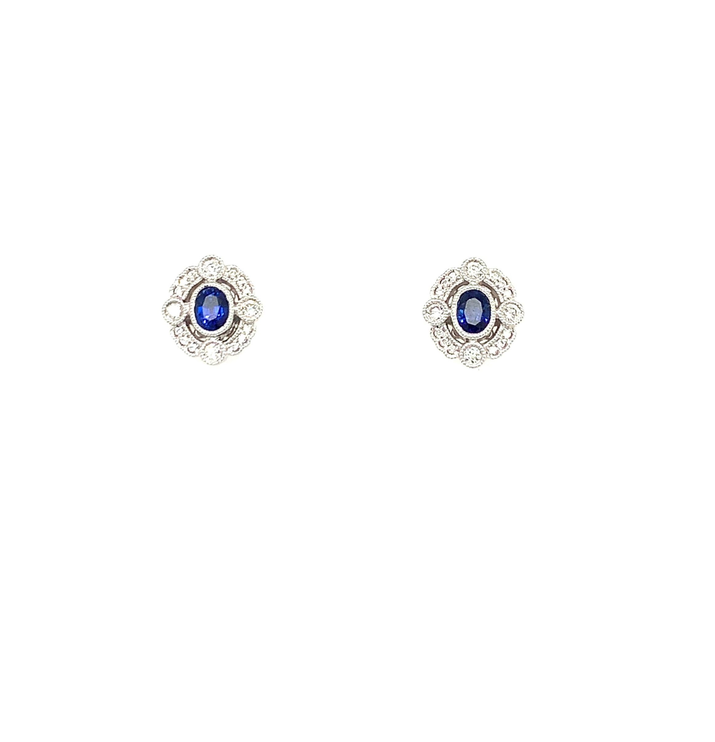 White Gold Sapphire Earrings