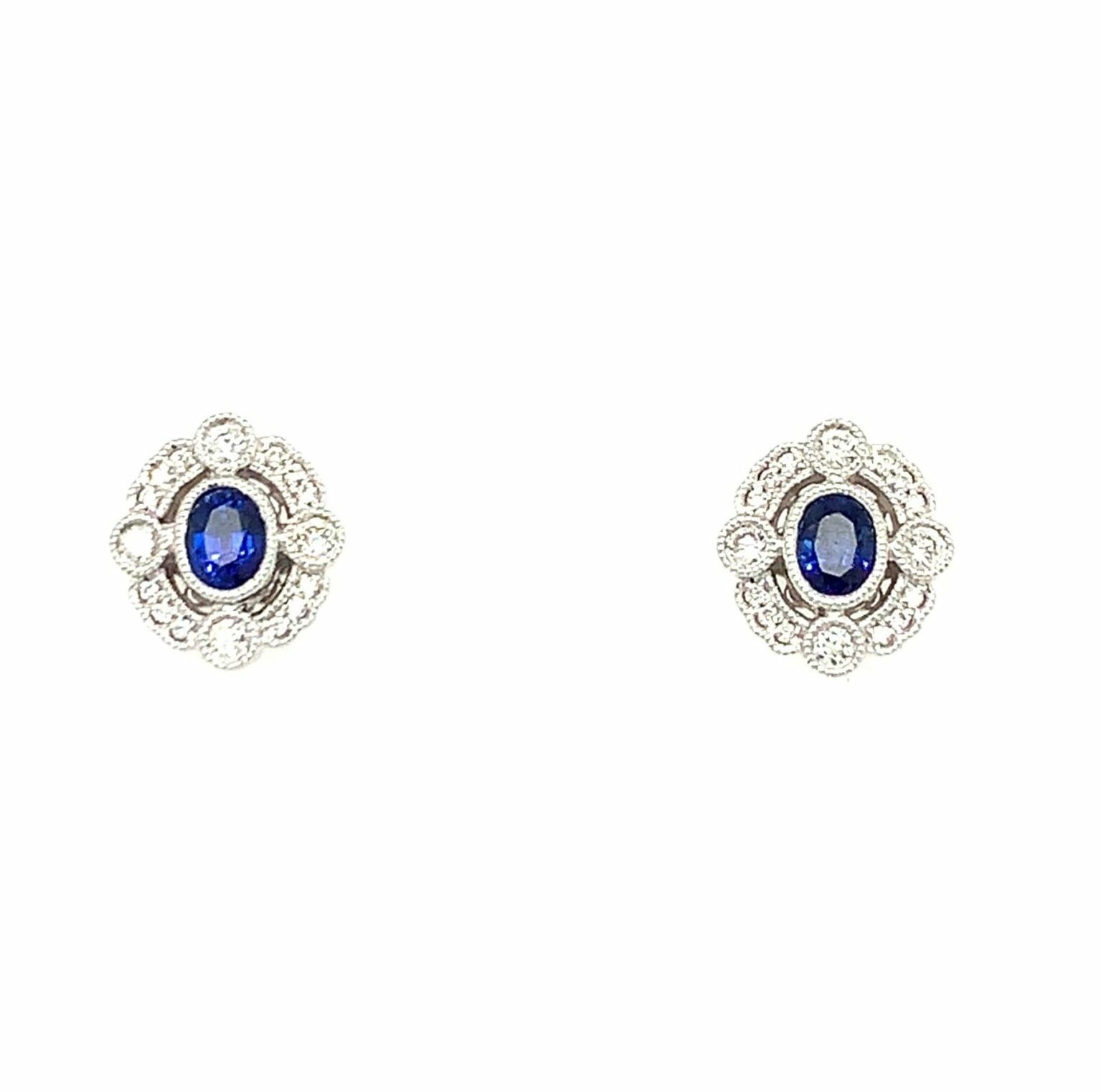 White Gold Sapphire Earrings