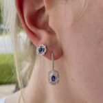 White Gold Sapphire Earrings