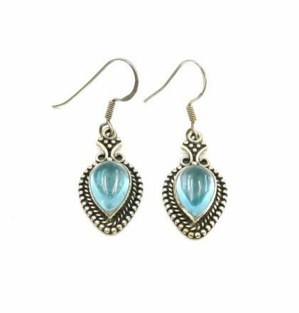 Sterling Silver Blue Topaz Earrings