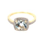 Yellow Gold Aquamarine Ring