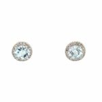 White Gold Aquamarine Earrings