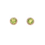 Rose Gold Peridot Earrings