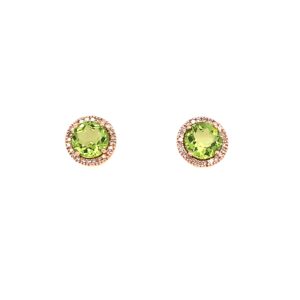 Rose Gold Peridot Earrings