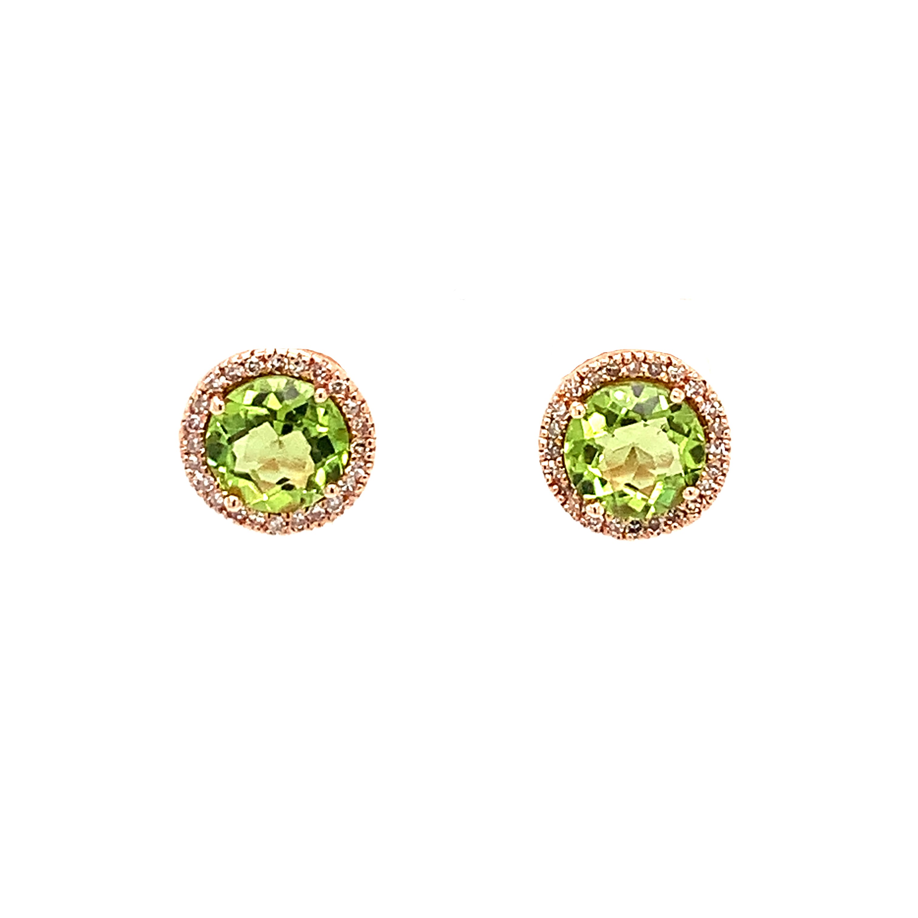 Rose Gold Peridot Earrings