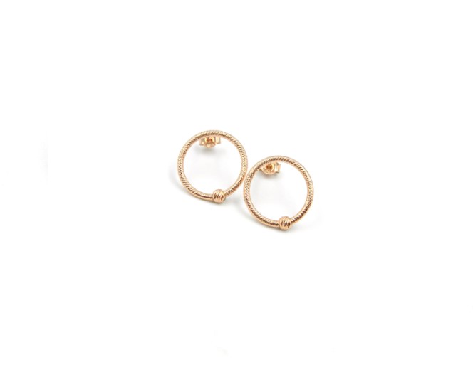 Rose Gold Open Circle Earrings