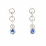 White Gold Sapphire Earrings