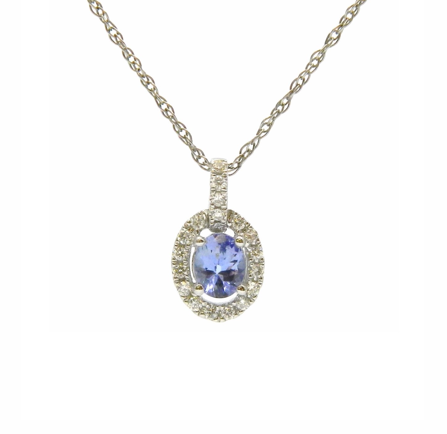 White Gold Tanzanite Pendant