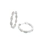 White Gold Diamond Hoop Earrings