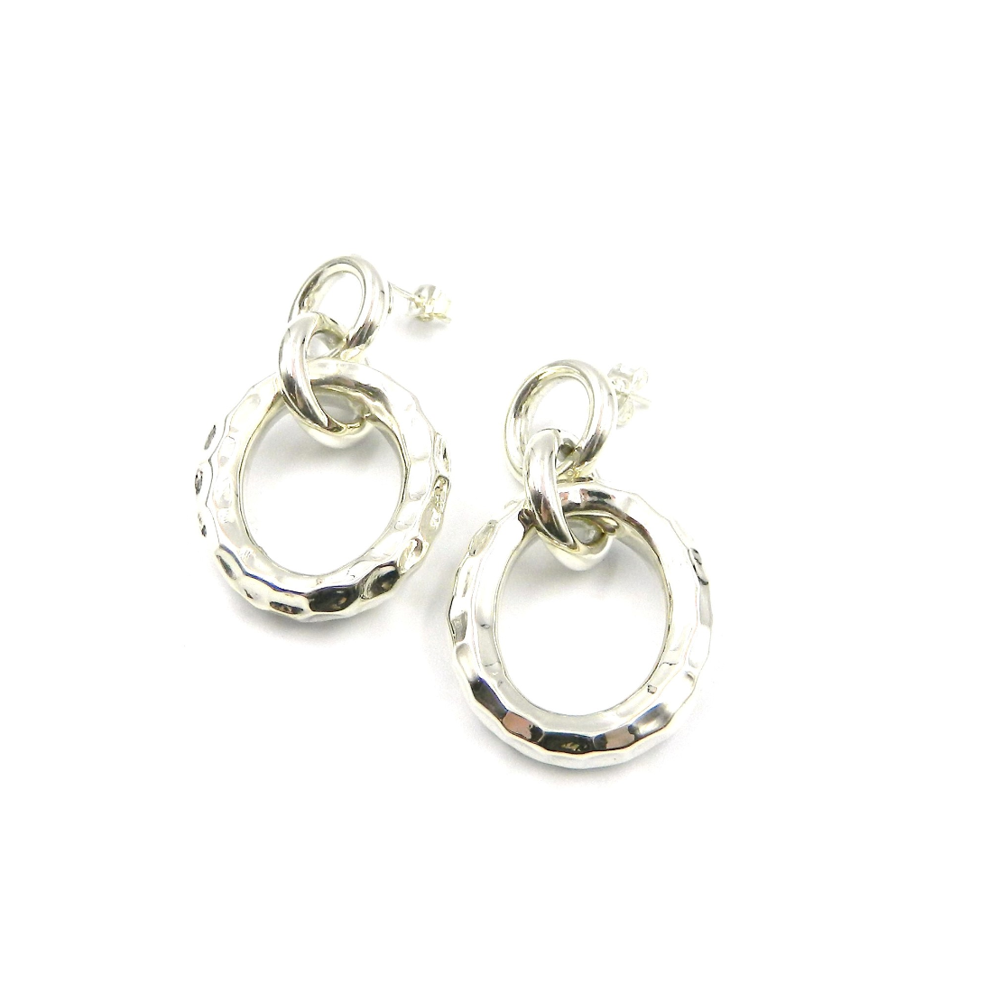 Sterling Silver Interlocked Earrings