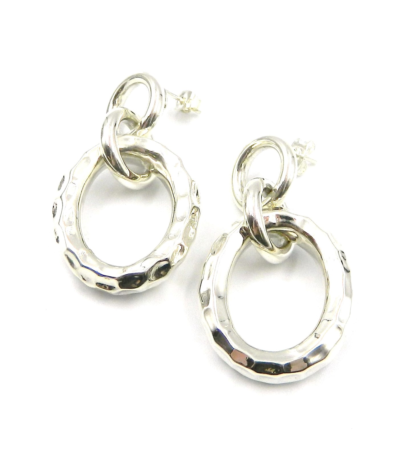 Sterling Silver Interlocked Earrings