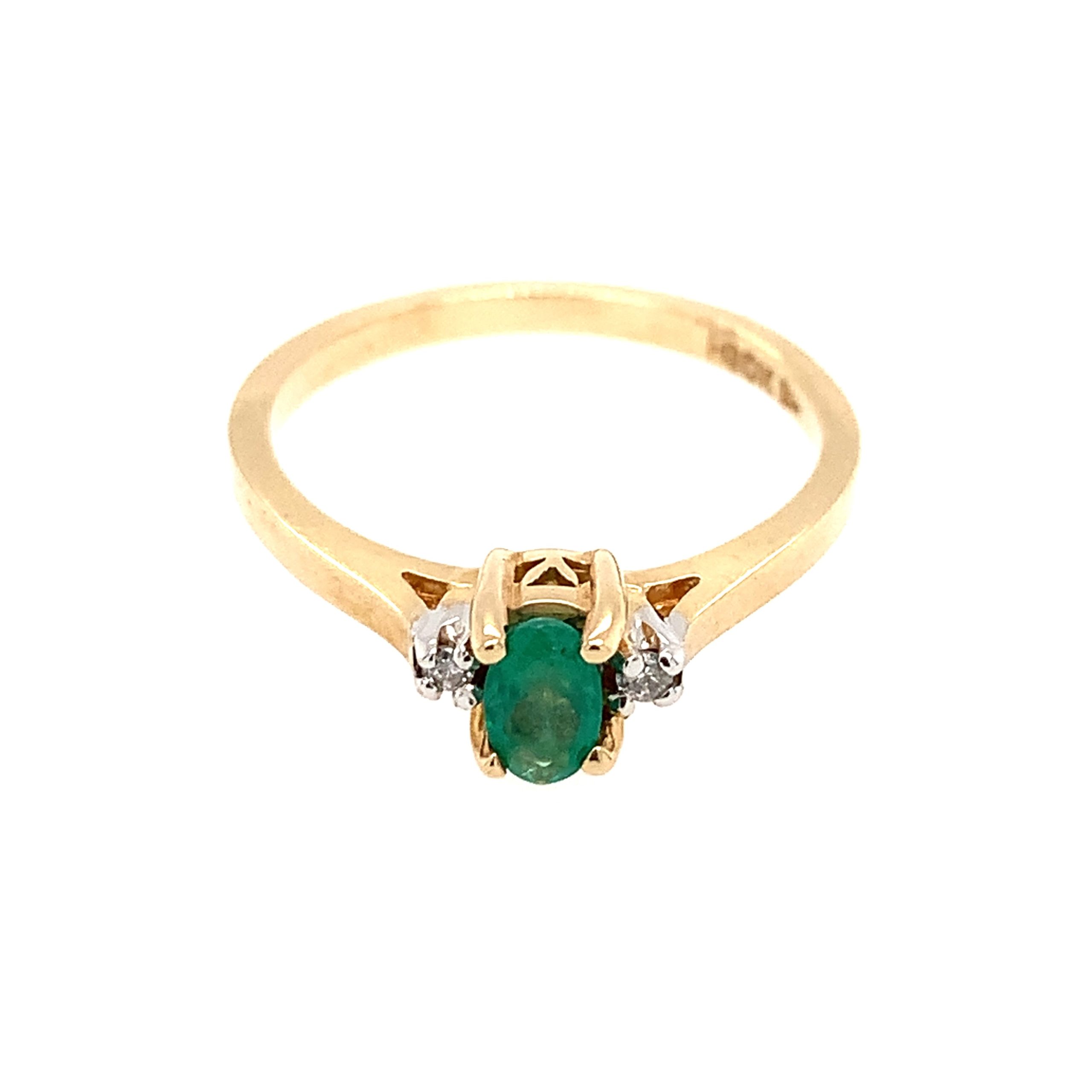 Yellow Gold Emerald Ring