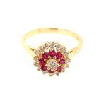 Yellow Gold Ruby and Diamond Ring