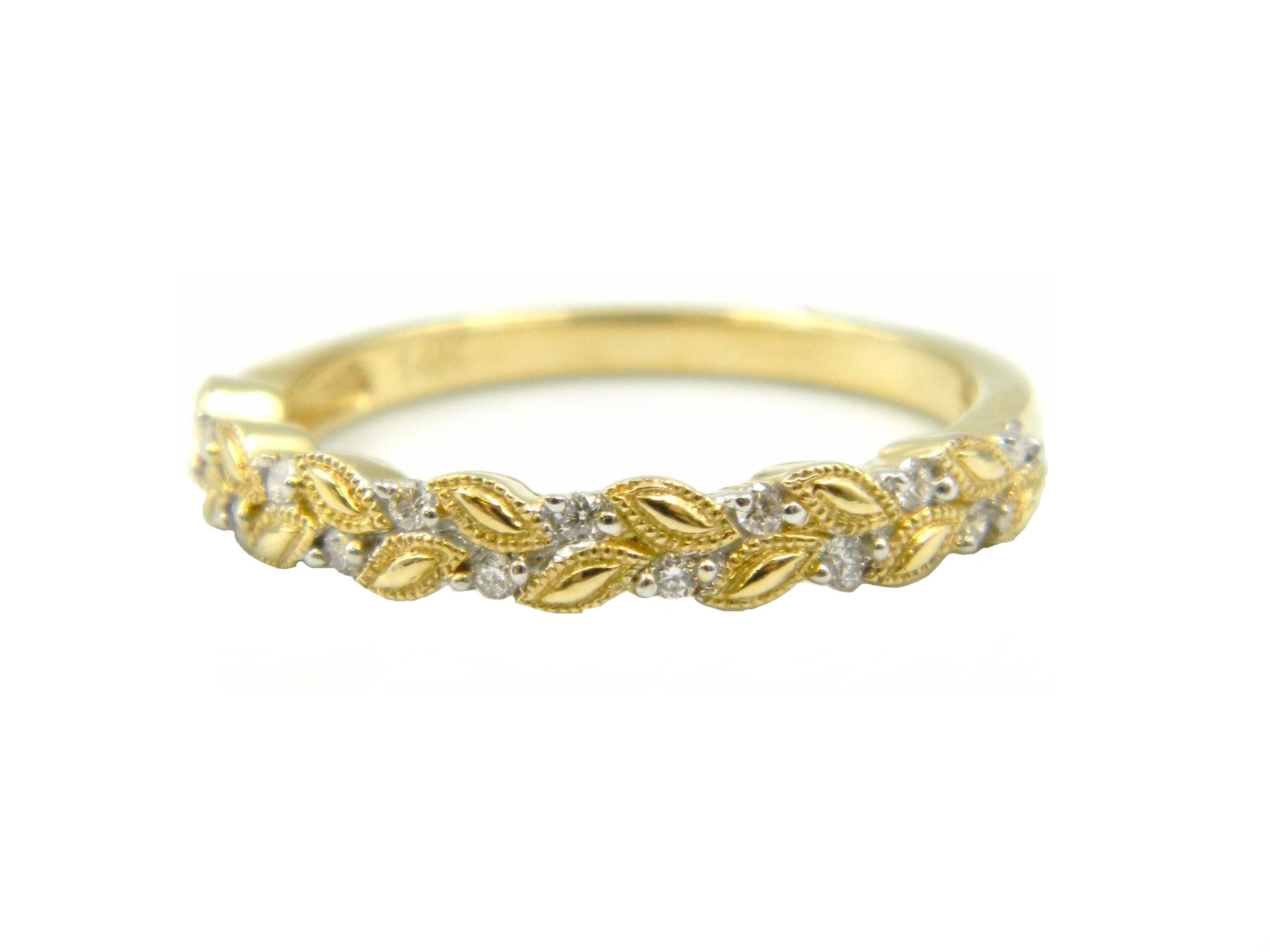 Yellow Gold Diamond Stackable Ring