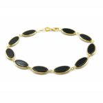 Yellow Gold Onyx Bracelet