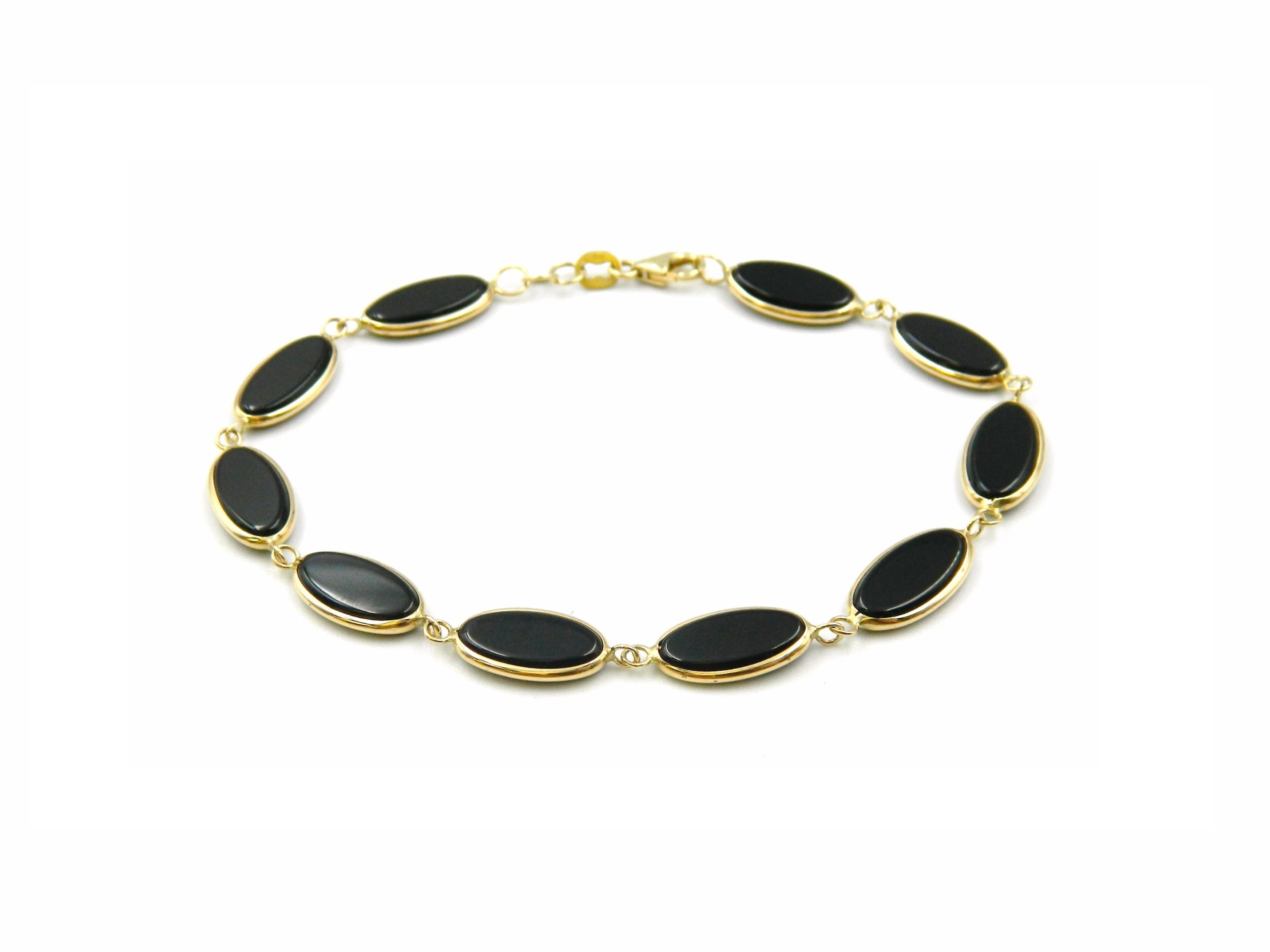 Yellow Gold Onyx Bracelet