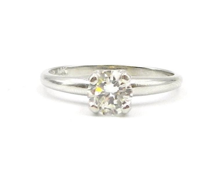 Estate: White Gold Diamond Engagement Ring