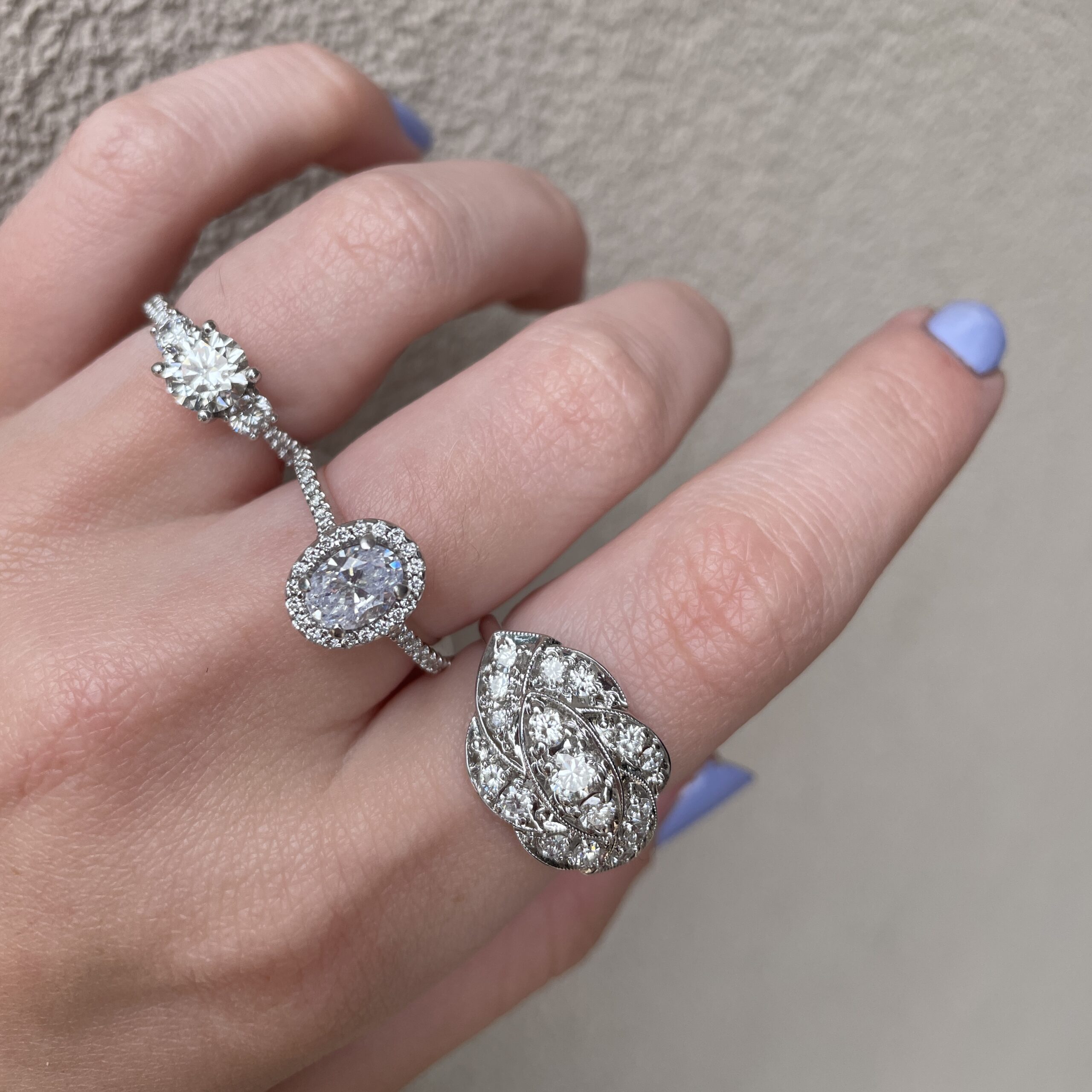 Estate: White Gold Diamond Engagement Ring