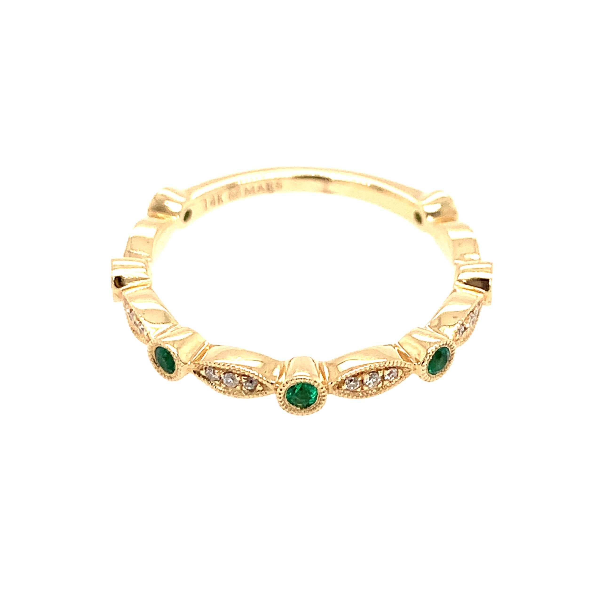 Yellow Gold Emerald Ring
