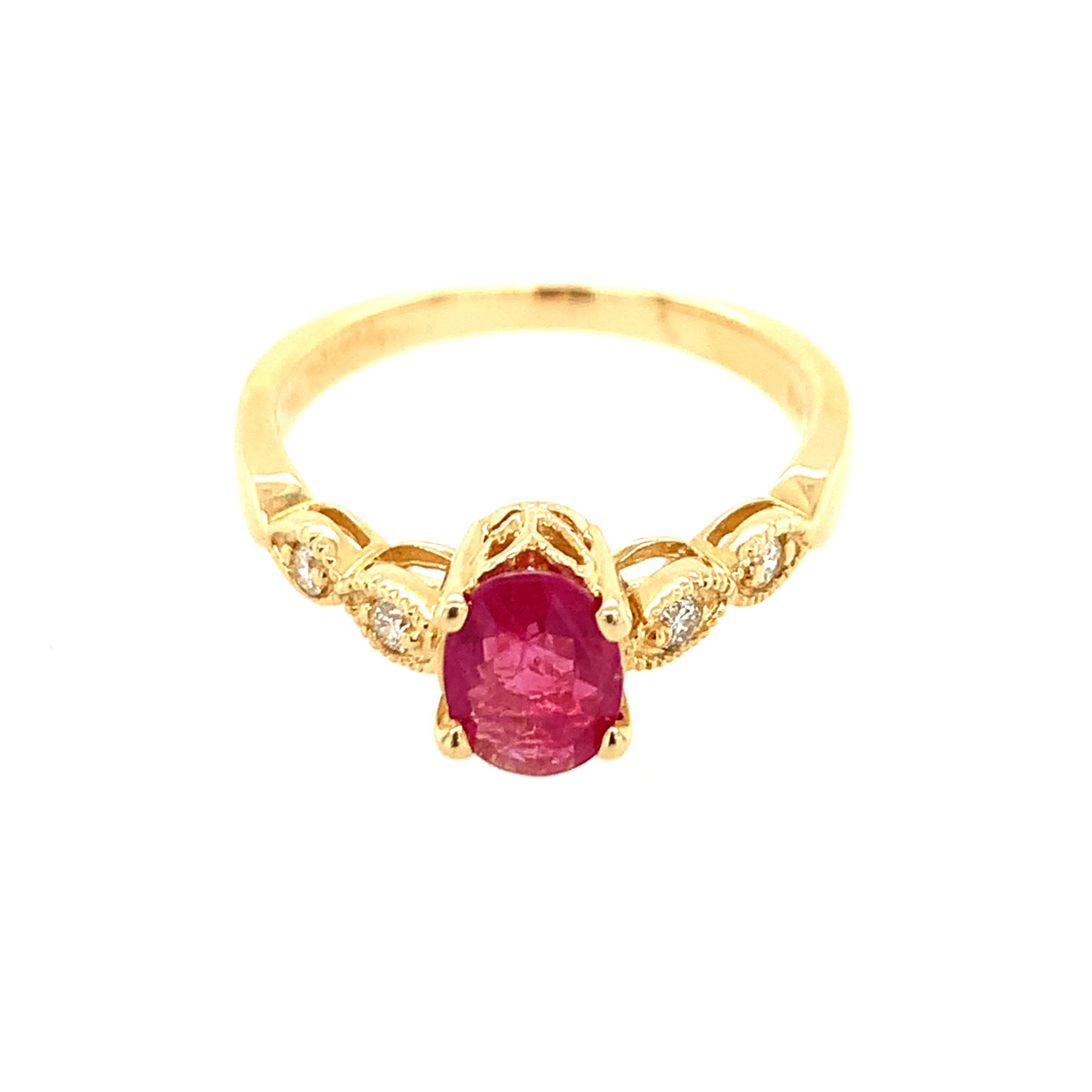 Yellow Gold Ruby Ring