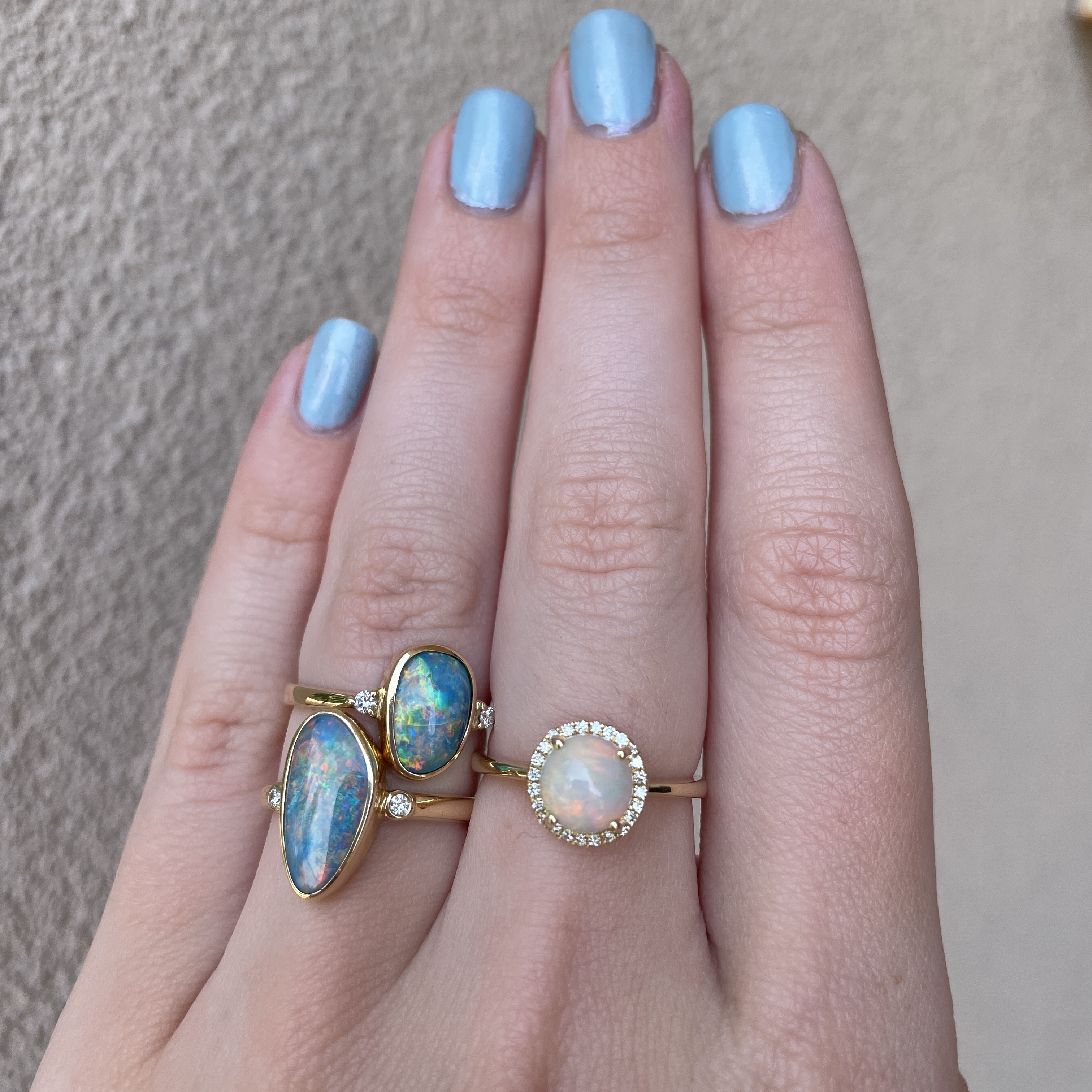 Yellow Gold Opal Ring