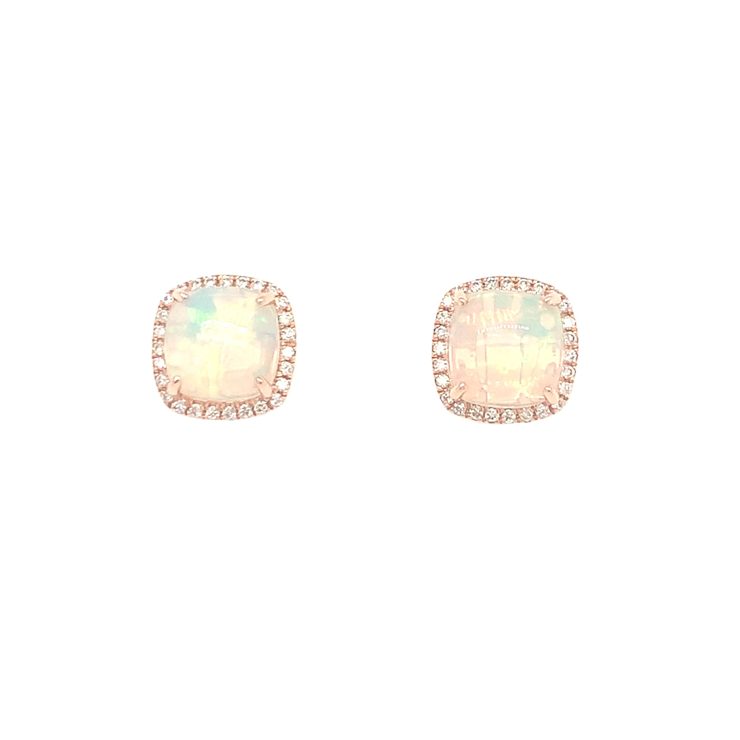 Rose Gold Opal Earrings