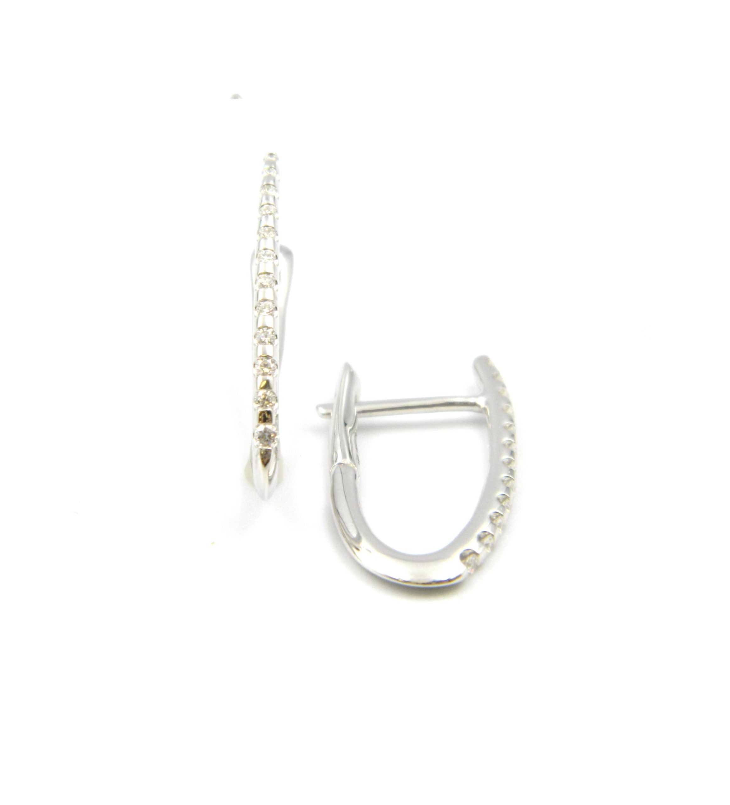 White Gold Diamond Hoop Earrings