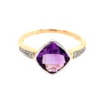 Two-Tone Amethyst Ring